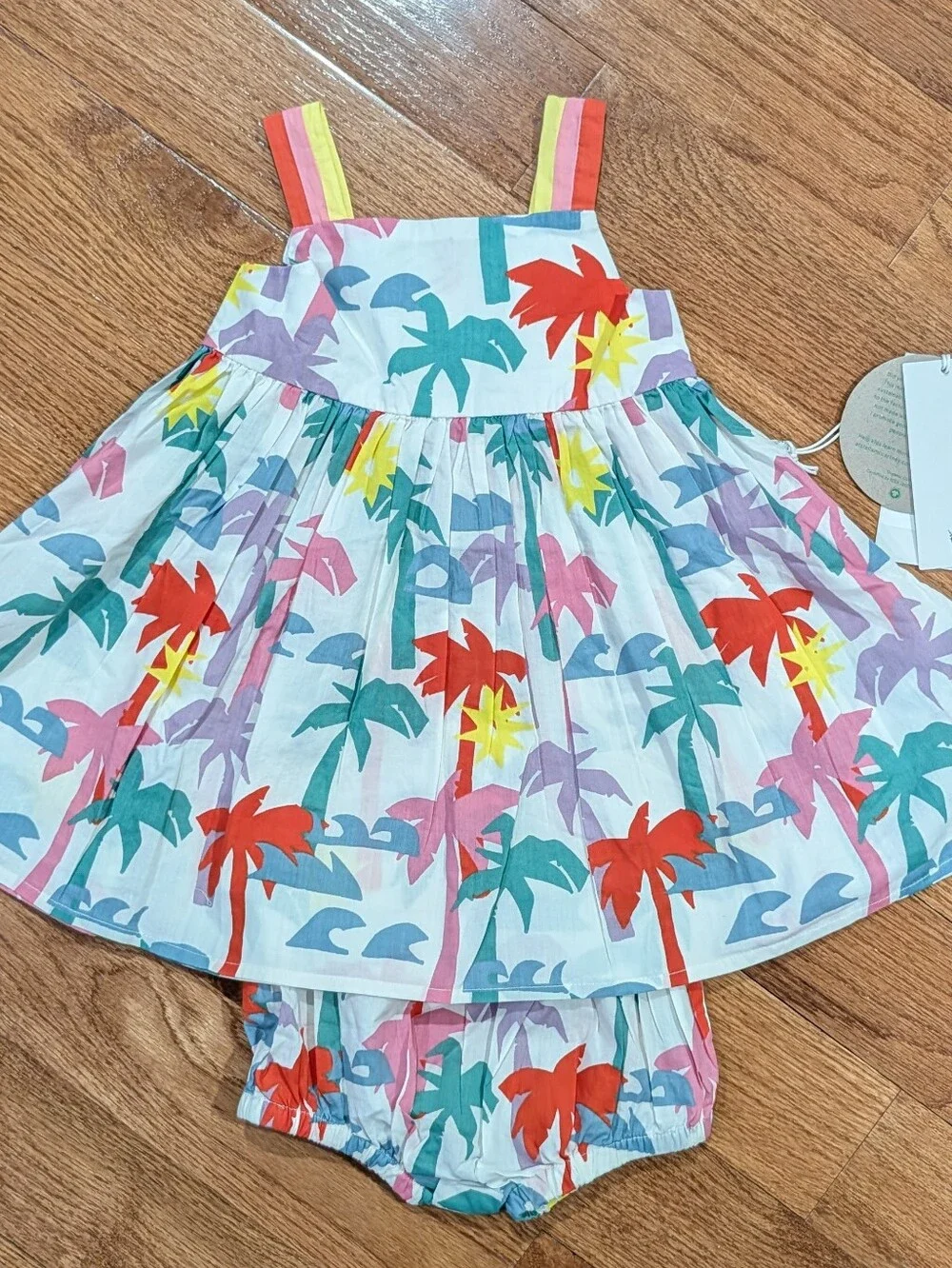NWT Stella McCartney Kids Palm Tree Dress - 9 Months